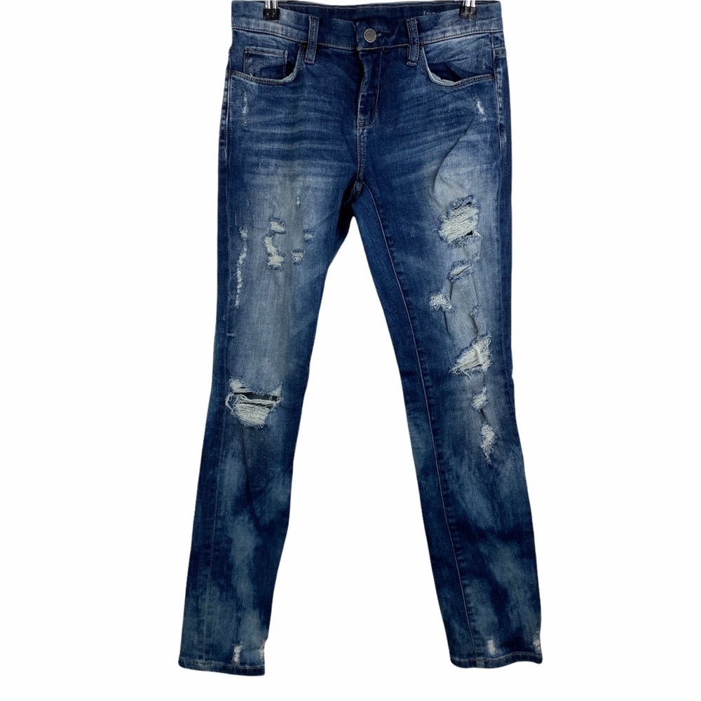 Blank NYC Highly Distressed Skinny Jeans Women's‎ 25 Bleached Medium Wash